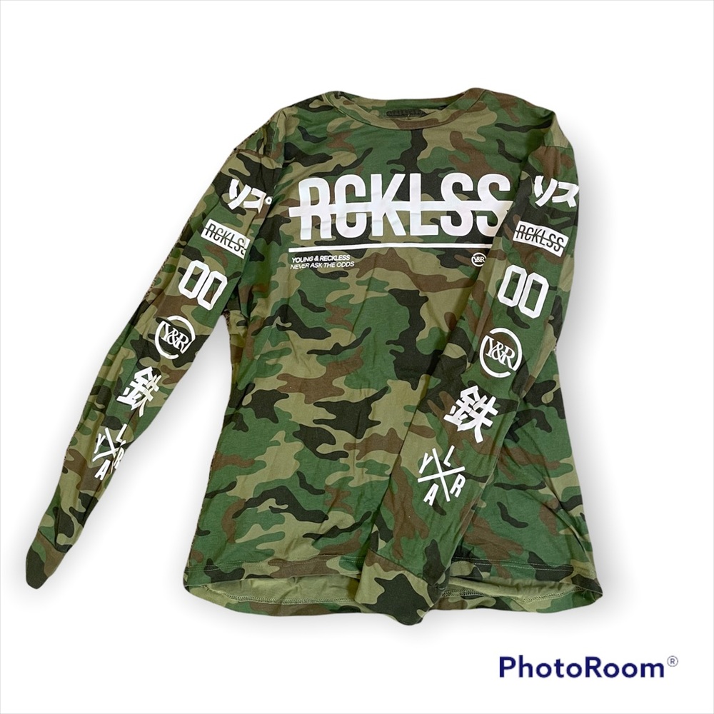 Young & Reckless Camo Long Sleeve Shirt